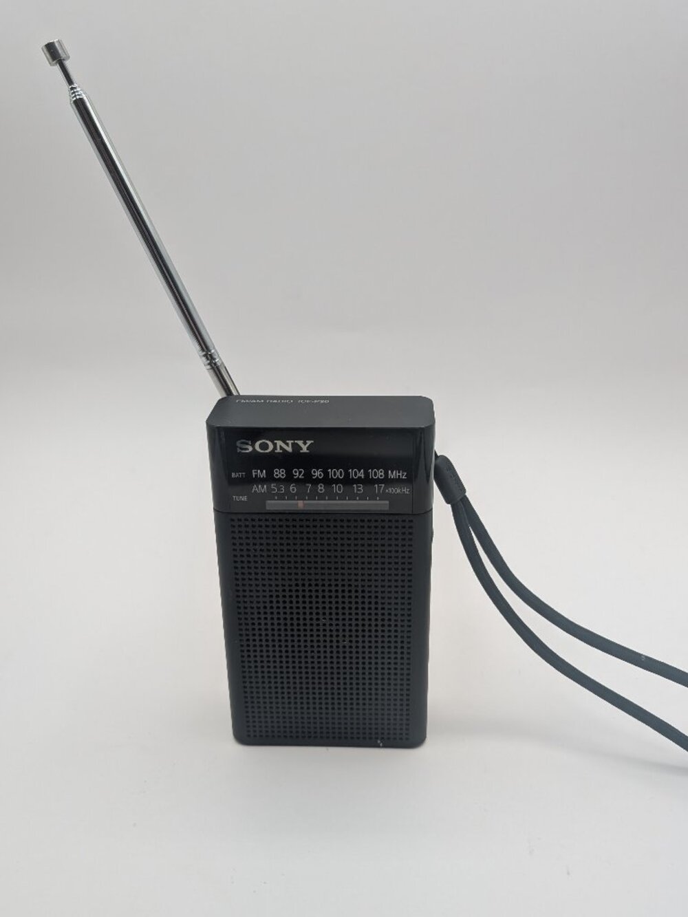 Sony ICF-P26 Portable Pocket FM/AM Radio Built-in Speaker Headphone Port